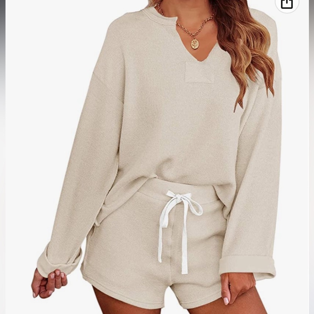 Long sleeve short launch set , casual night wear new with tags